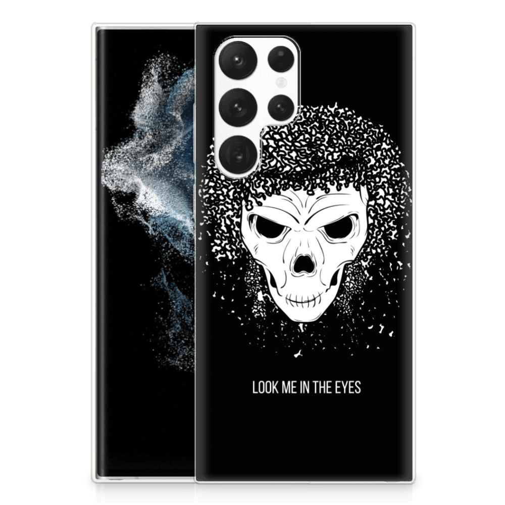 Silicone Back Case Samsung Galaxy S22 Ultra Skull Hair B2C Telecom