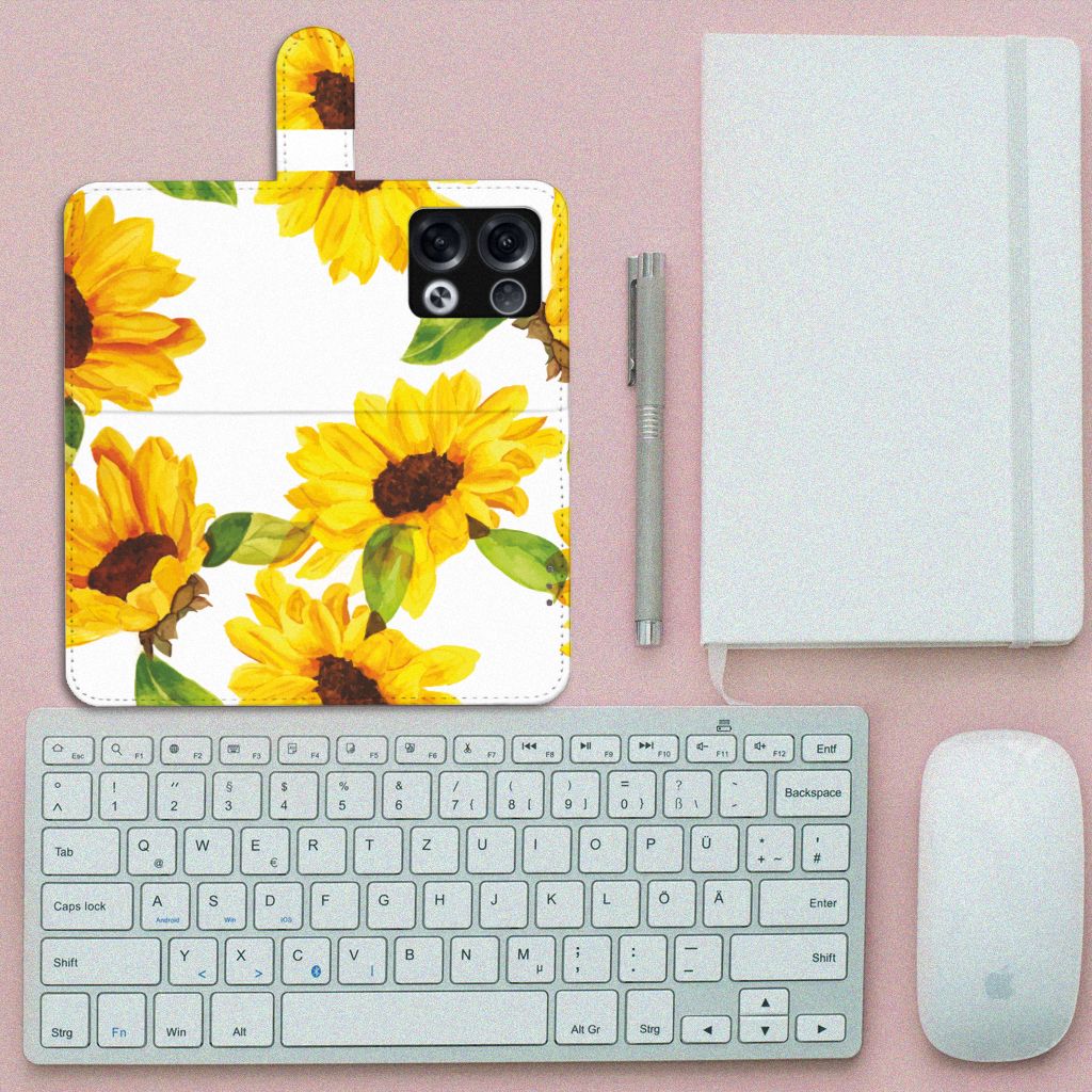 Hoesje voor OPPO Reno8 Pro Zonnebloemen