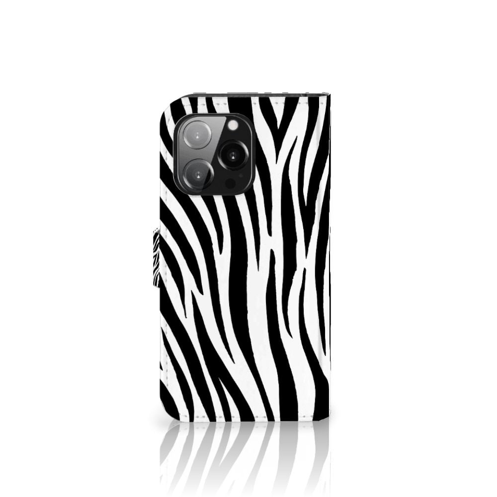 iPhone 13 Pro Telefoonhoesje met Pasjes Zebra