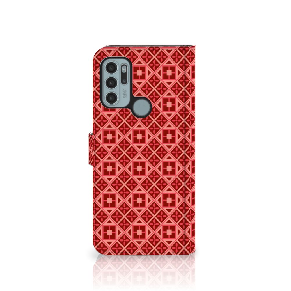 Motorola Moto G60s Telefoon Hoesje Batik Rood