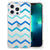Apple iPhone 13 Pro Doorzichtige Silicone Hoesje Zigzag Blauw B2C Telecom