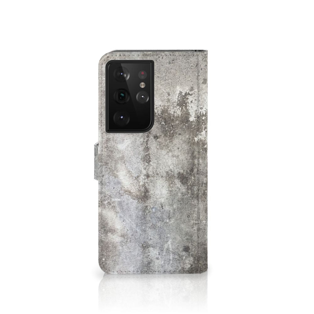 Samsung Galaxy S21 Ultra Bookcase Beton Print