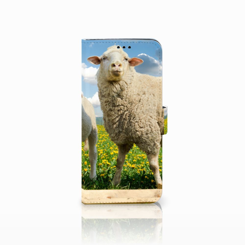Samsung Galaxy S9 Plus Telefoonhoesje met Pasjes Schaap en Lammetje