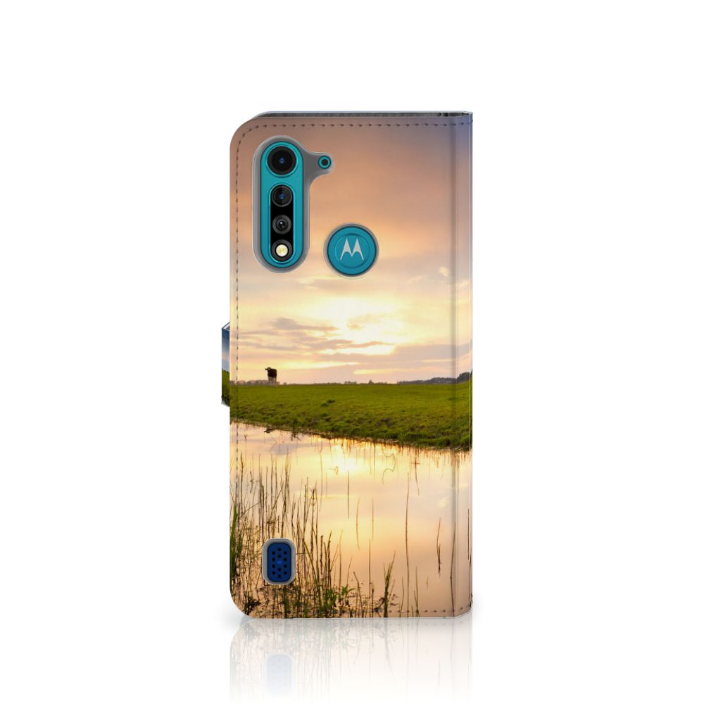 Motorola G8 Power Lite Telefoonhoesje met Pasjes Koe