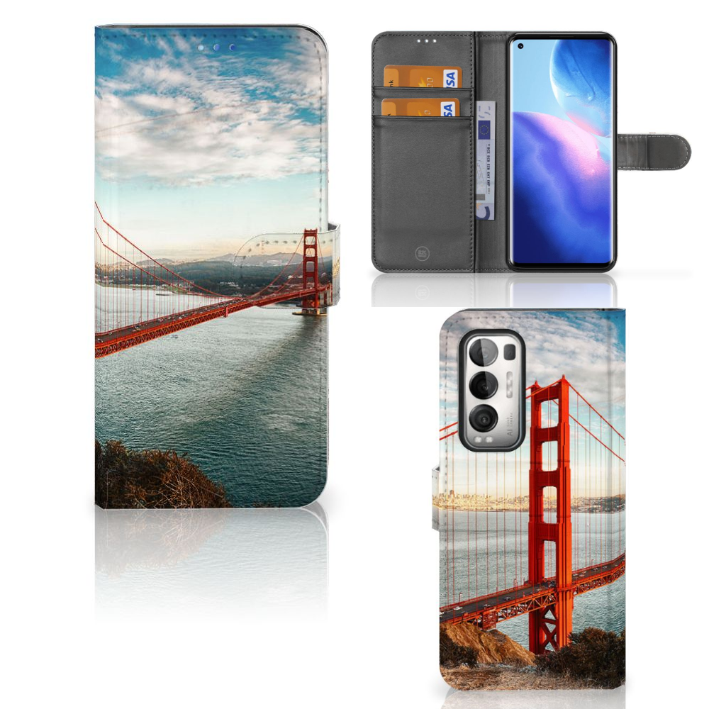 OPPO Find X3 Neo 5G Flip Cover Golden Gate Bridge