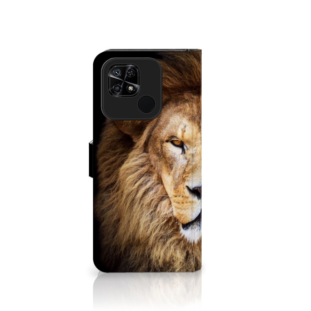 Xiaomi Redmi 10C Telefoonhoesje met Pasjes Leeuw