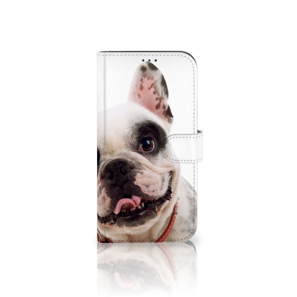 Apple iPhone 12 Pro Max Telefoonhoesje met Pasjes Franse Bulldog