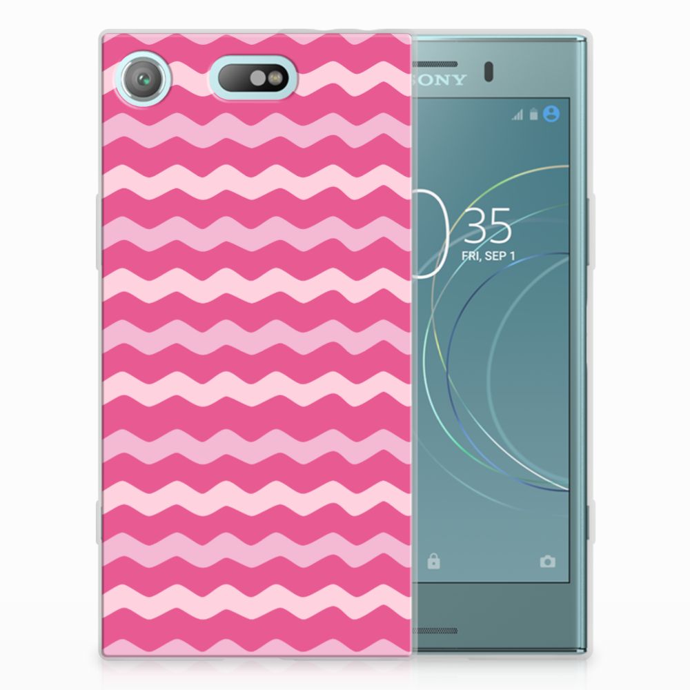 Sony Xperia XZ1 Compact TPU bumper Waves Pink