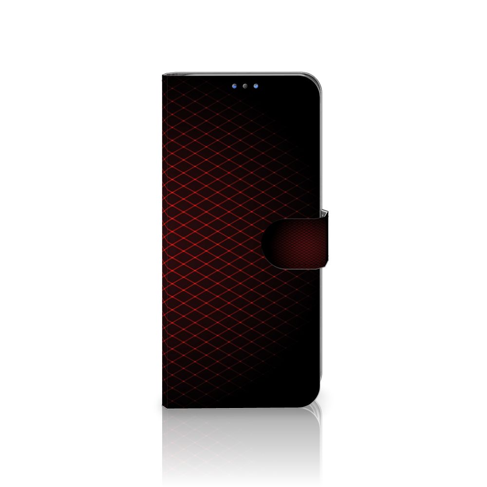 Motorola G8 Power Lite Telefoon Hoesje Geruit Rood