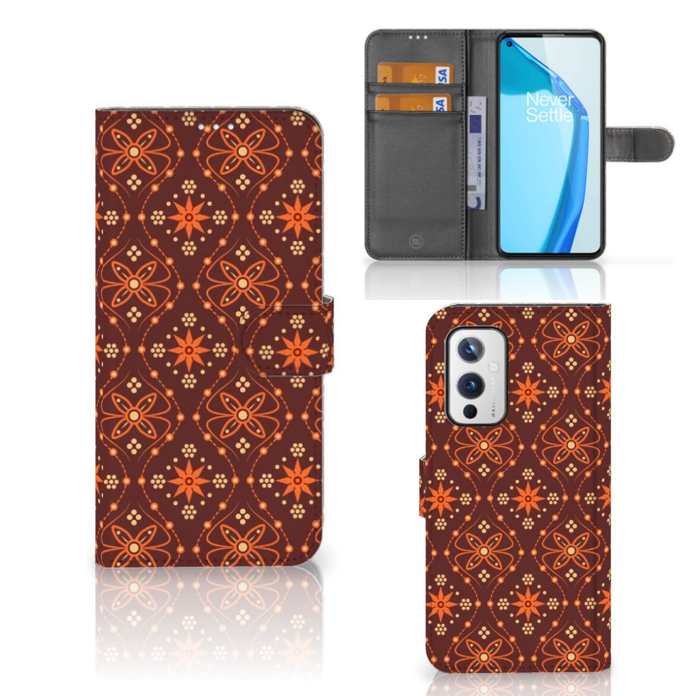 OnePlus 9 Telefoon Hoesje Batik Brown