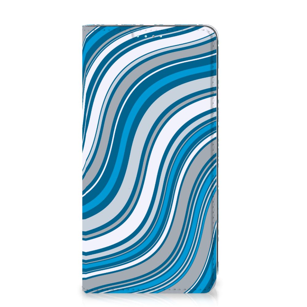 Samsung Galaxy A41 Hoesje met Magneet Waves Blue - B2C Telecom