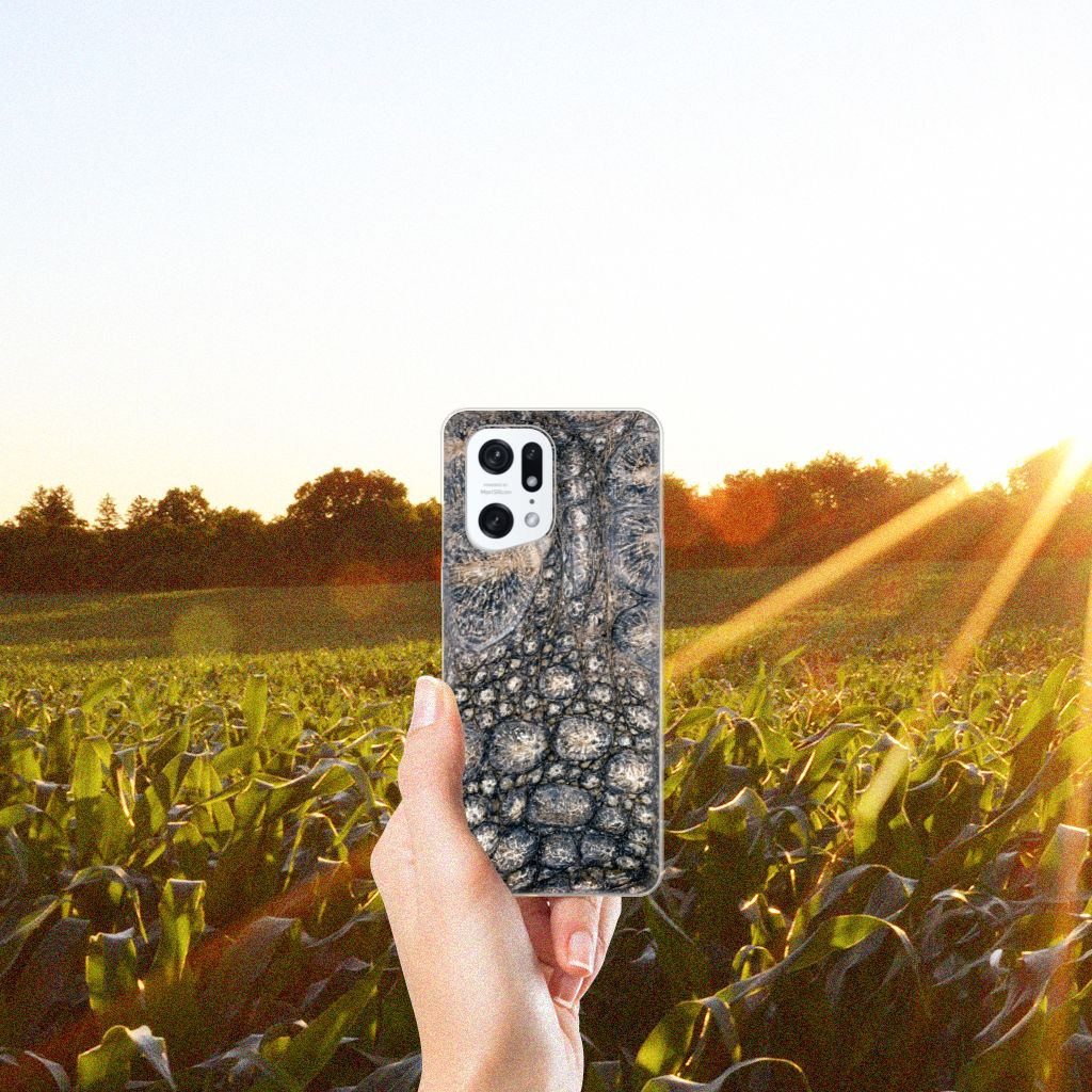 OPPO Find X5 Pro TPU Hoesje Krokodillenprint B2C Telecom