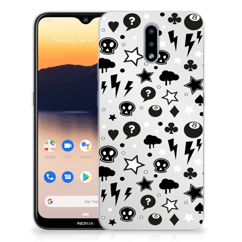 Silicone Back Case Nokia 2.3 Silver Punk