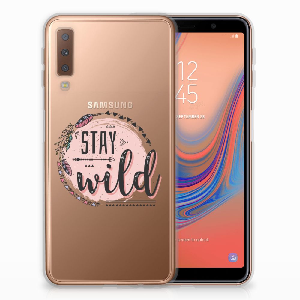 Samsung Galaxy A7 (2018) Telefoonhoesje met Naam Boho Stay Wild