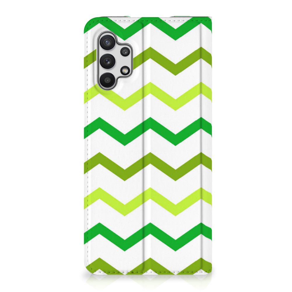 Samsung Galaxy A32 5G Hoesje met Magneet Zigzag Groen - B2C Telecom