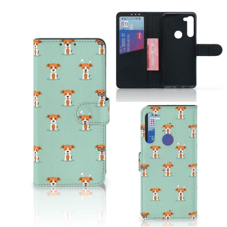 Motorola G8 Power Telefoonhoesje met Pasjes Pups