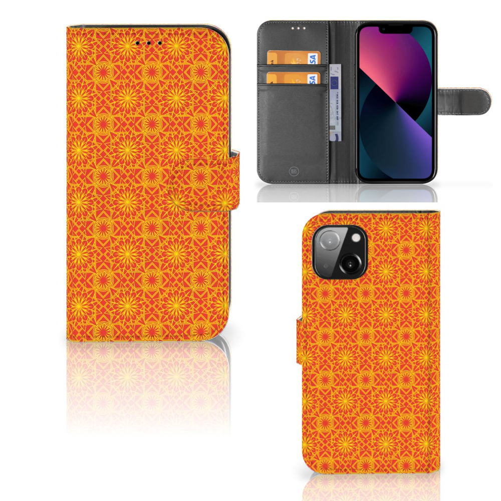 Apple iPhone 13 Telefoon Hoesje Batik Oranje