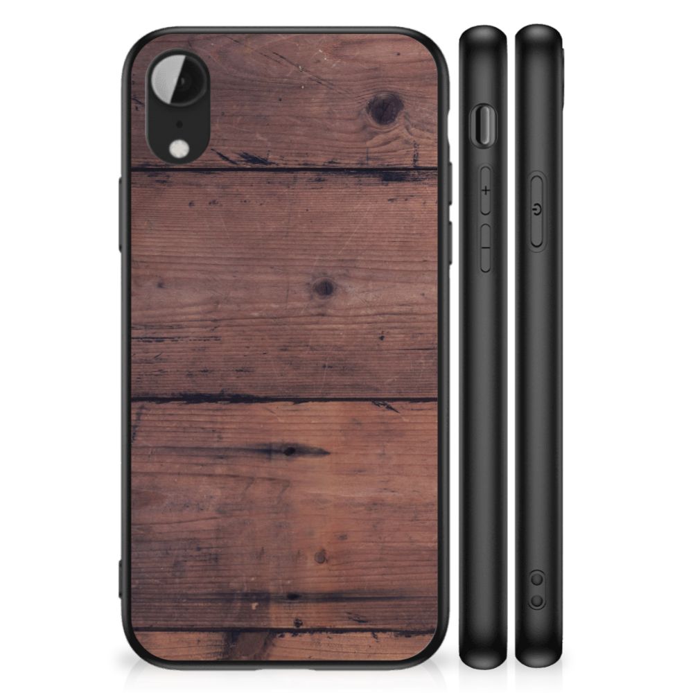 Apple iPhone XR Houten Print Telefoonhoesje Old Wood