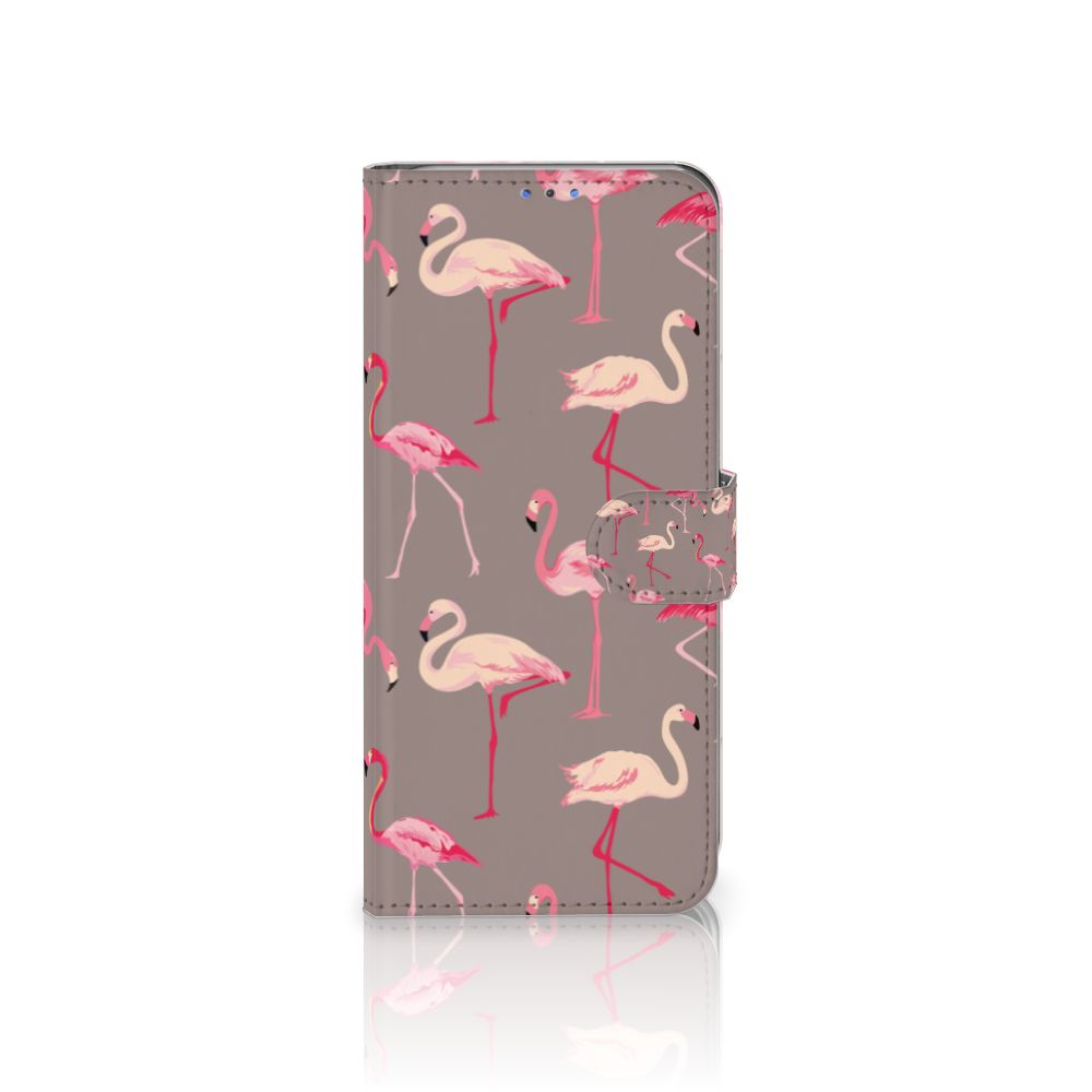 Motorola G8 Power Lite Telefoonhoesje met Pasjes Flamingo