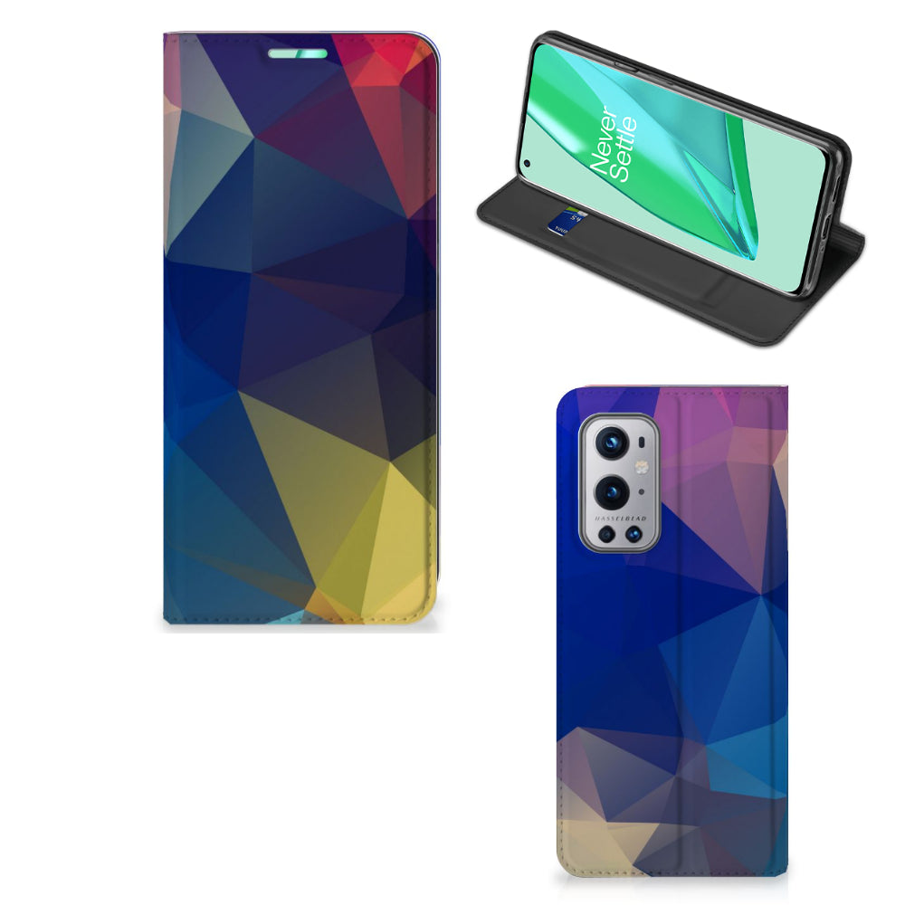 OnePlus 9 Pro Stand Case Polygon Dark