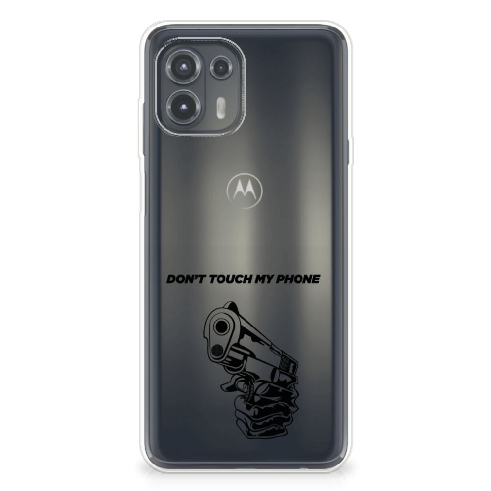 Motorola Edge 20 Lite Silicone-hoesje Gun Don't Touch My Phone B2C Telecom