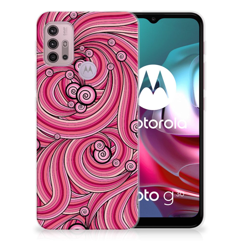 Motorola Moto G30 | G10 Hoesje maken Swirl Pink