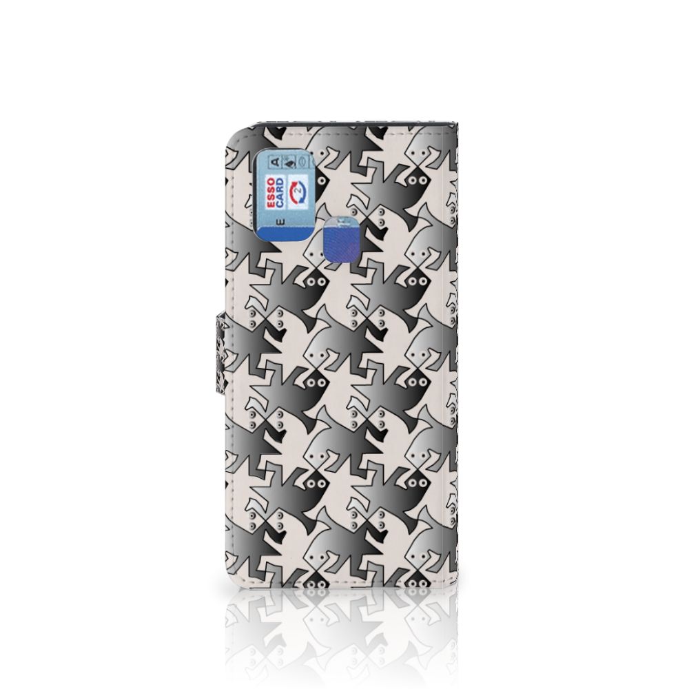 Samsung Galaxy M31 Telefoonhoesje met Pasjes Salamander Grey