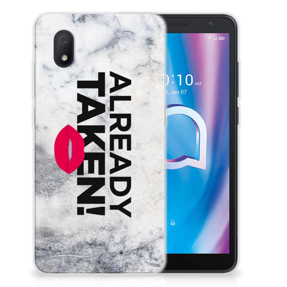 Alcatel 1B (2020) Siliconen hoesje met naam Already Taken White