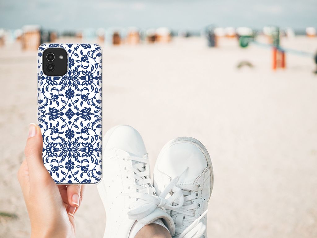 Samsung Galaxy A03 TPU Case Flower Blue B2C Telecom