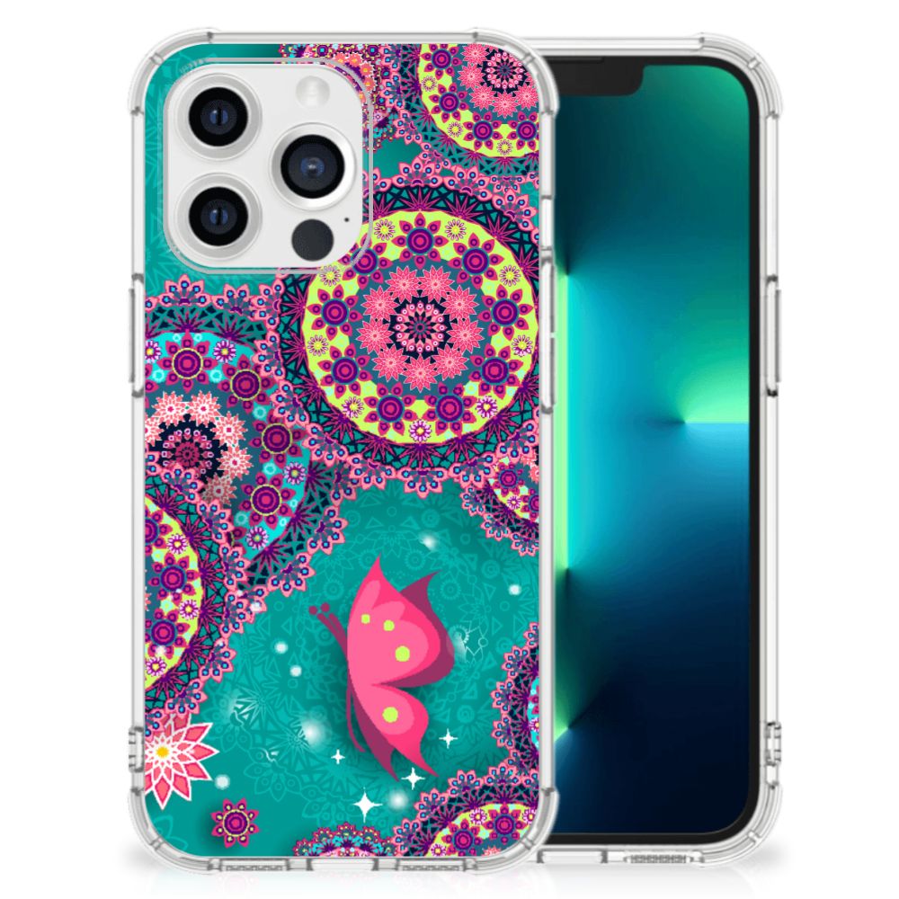 Apple iPhone 13 Pro Back Cover Cirkels en Vlinders B2C Telecom