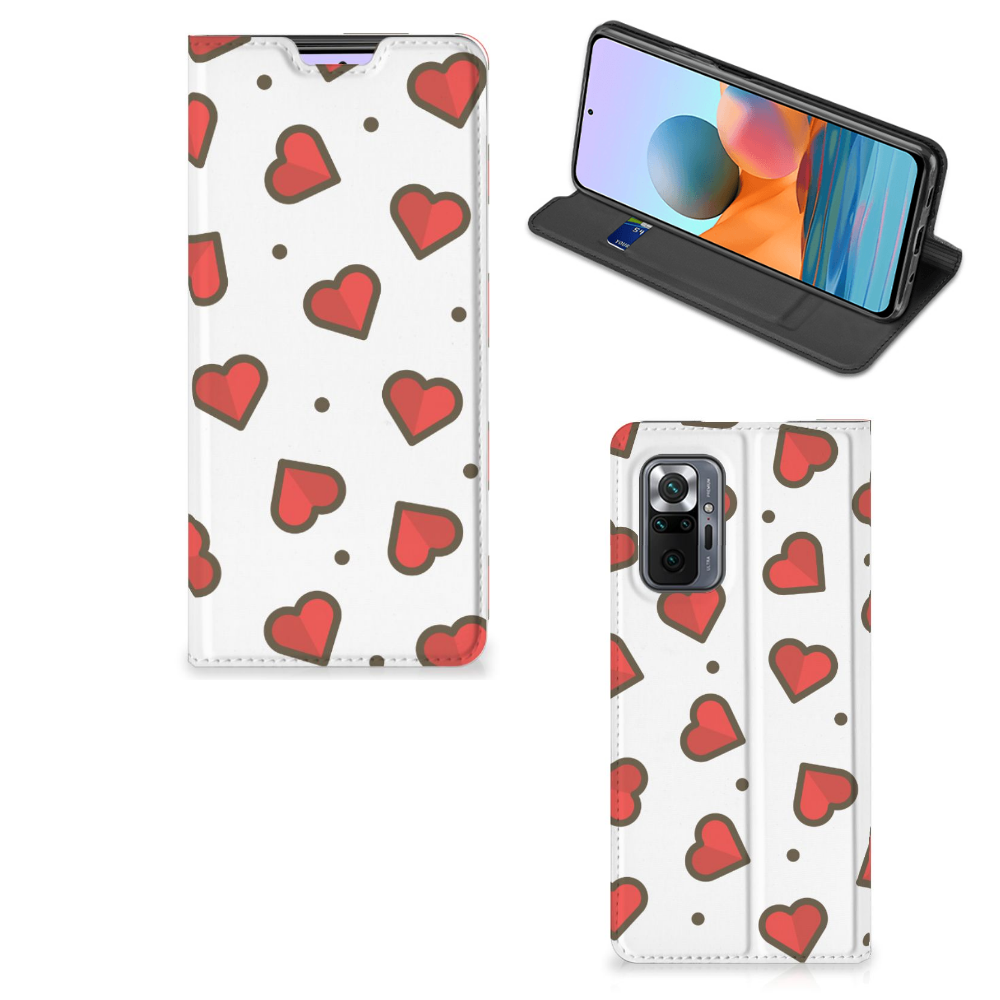 Xiaomi Redmi Note 10 Pro Hoesje met Magneet Hearts - B2C Telecom
