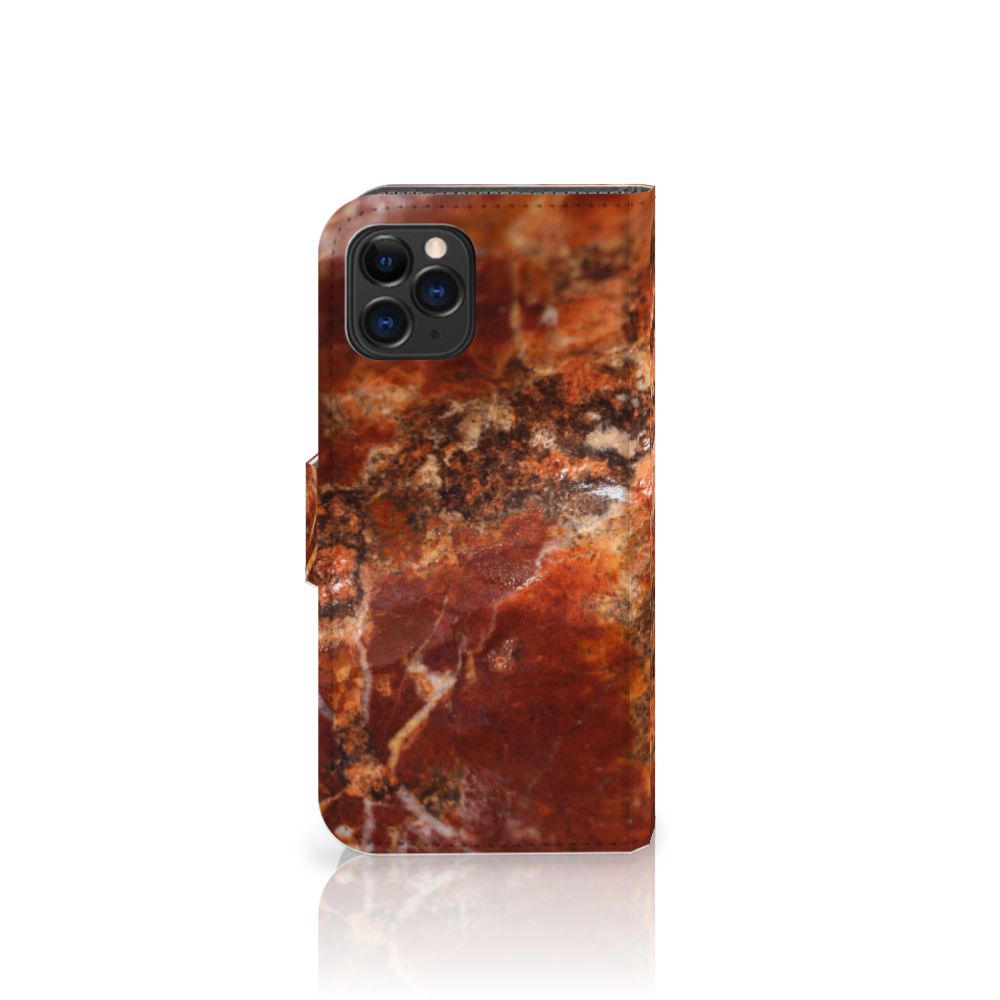Apple iPhone 11 Pro Bookcase Marmer Bruin