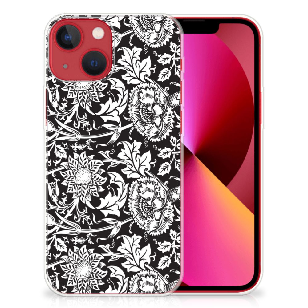 Apple iPhone 13 TPU Case Black Flowers B2C Telecom