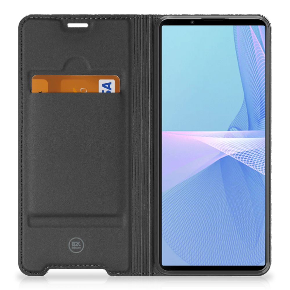 Book Wallet Case Sony Xperia 10 III Boomschors Grijs