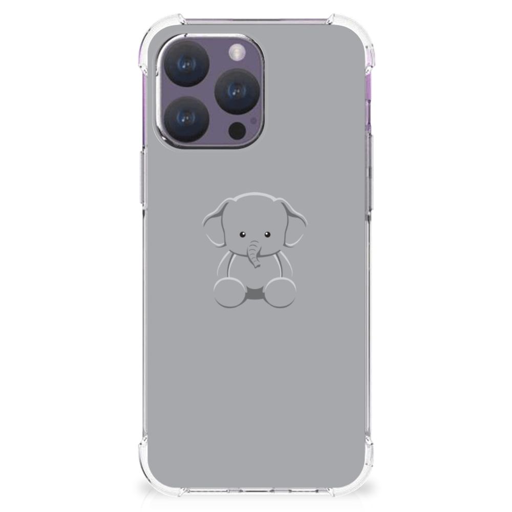 iPhone 15 Pro Max Stevig Bumper Hoesje Grijs Baby Olifant B2C Telecom