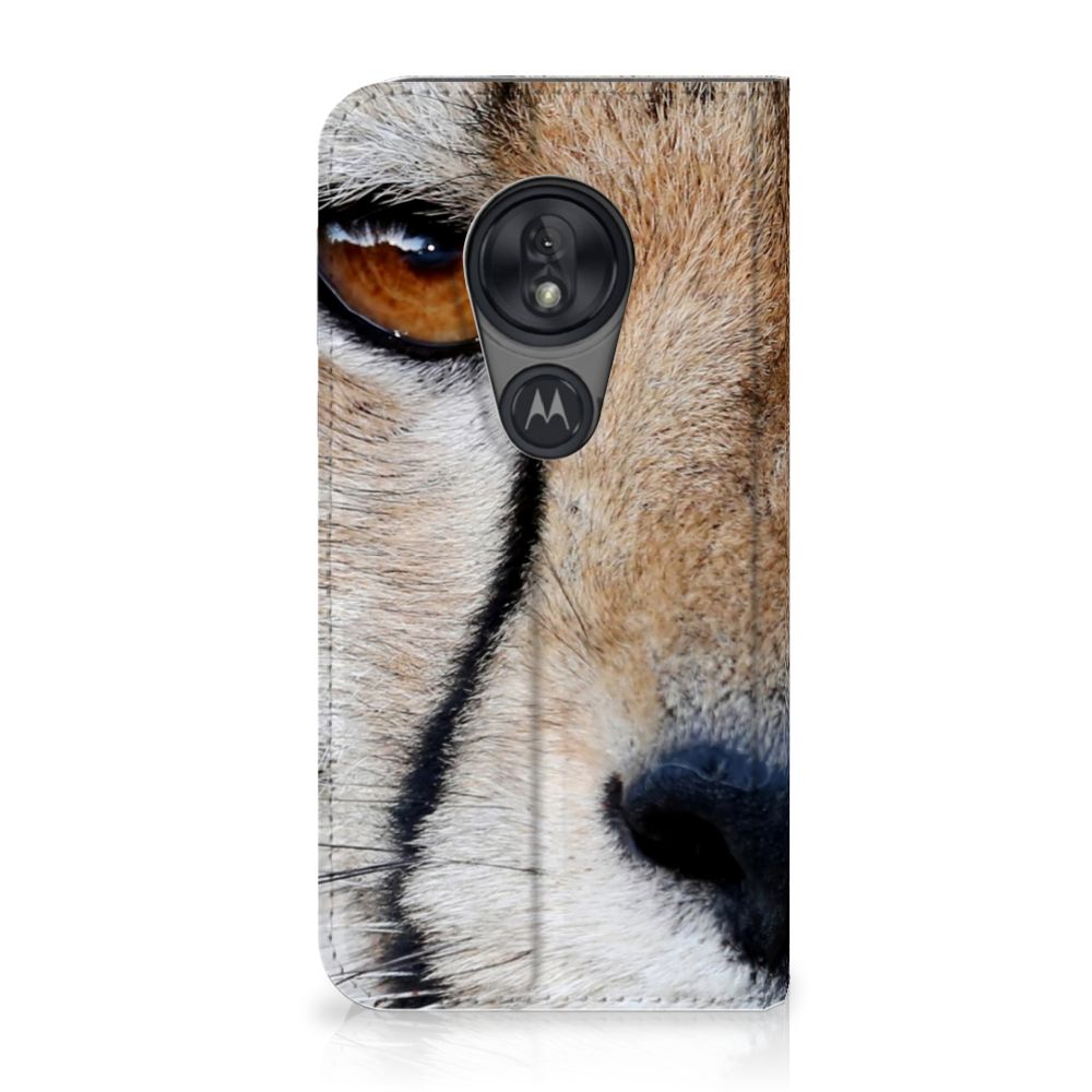 Motorola Moto G7 Play Hoesje maken Cheetah met close-up afbeelding van jachtluipaard gezicht