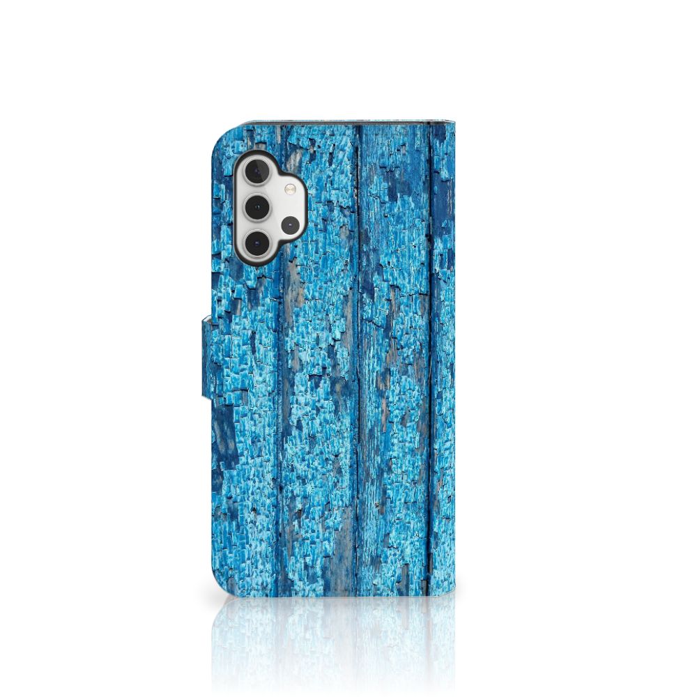 Samsung Galaxy A32 4G Book Style Case Wood Blue