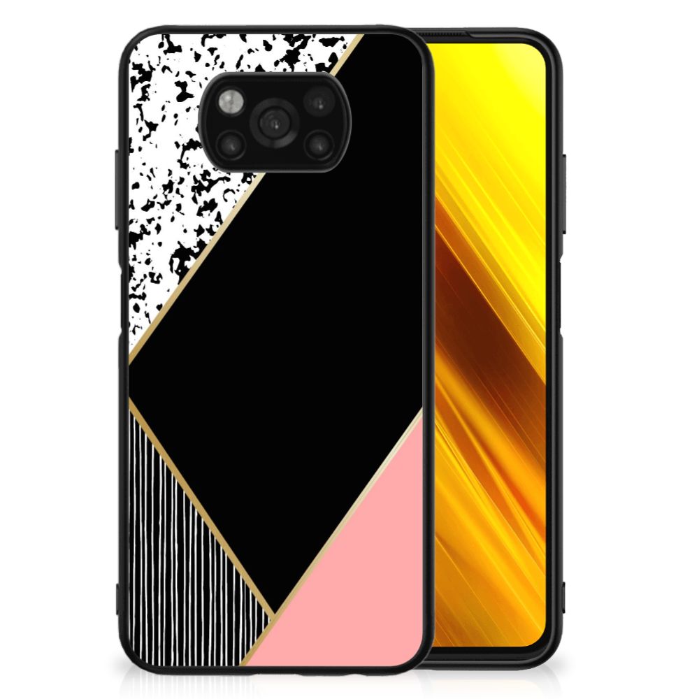 Xiaomi Poco X3 | X3 Pro Backcover Zwart Roze Vormen