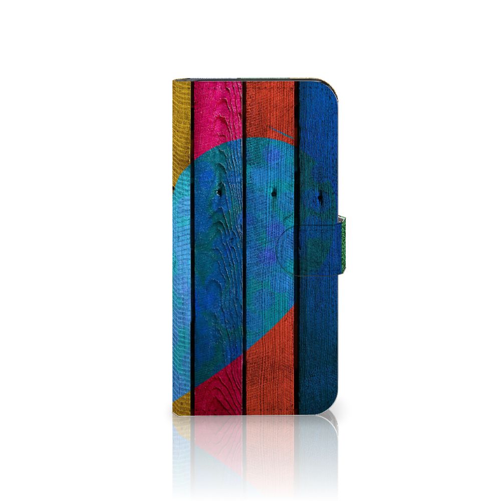 Motorola Moto E13 4G Book Style Case Wood Heart - Cadeau voor je Vriend