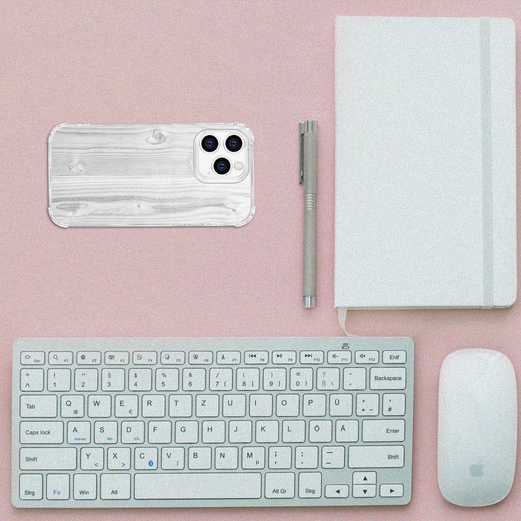 iPhone 14 Pro Stevig Telefoonhoesje White Wood B2C Telecom