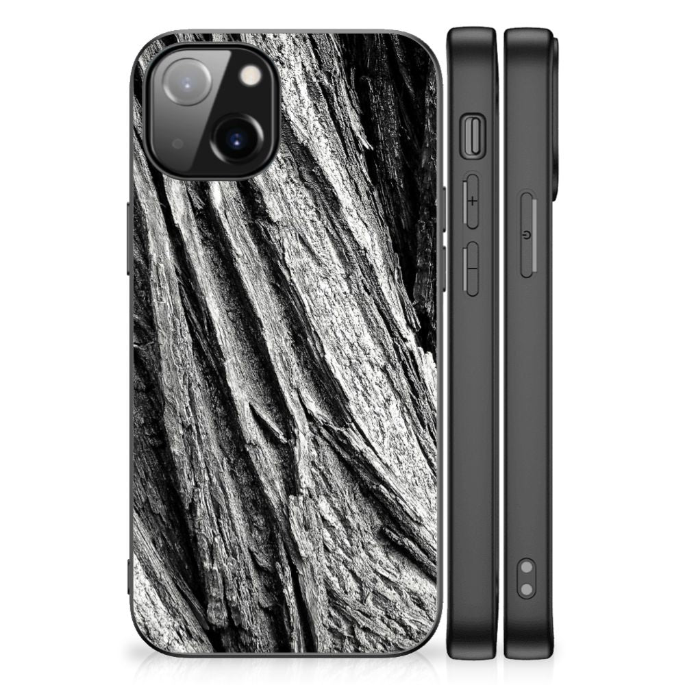 Houten Print Telefoonhoesje Apple iPhone 13 Boomschors Grijs B2C Telecom