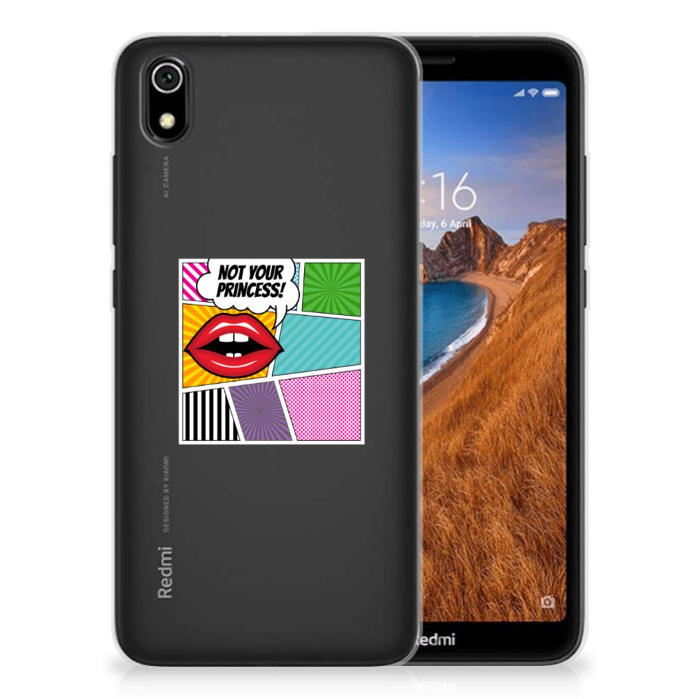 Xiaomi Redmi 7A Silicone Back Cover Popart Princess