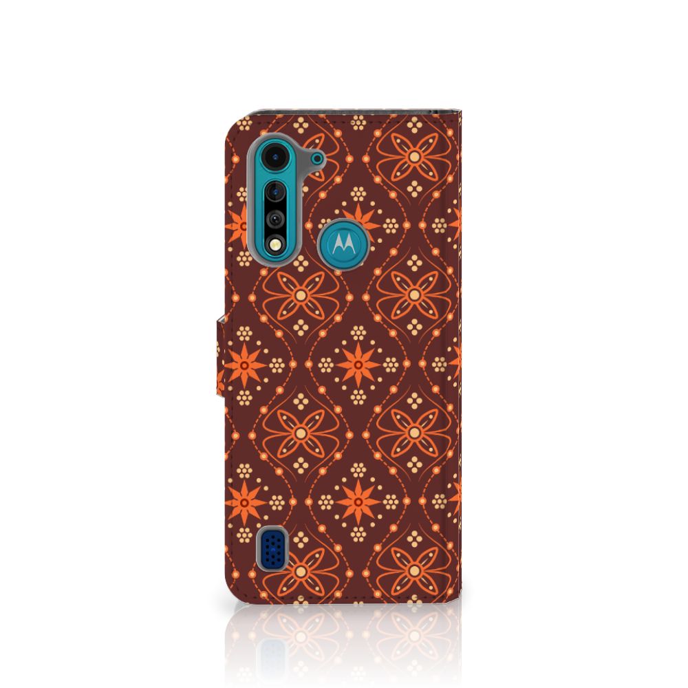 Motorola G8 Power Lite Telefoon Hoesje Batik Brown