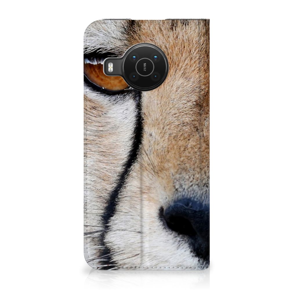 Nokia X20 | X10 Hoesje maken Cheetah met close-up van een jachtluipaard oog en gezicht. Flitsend design!