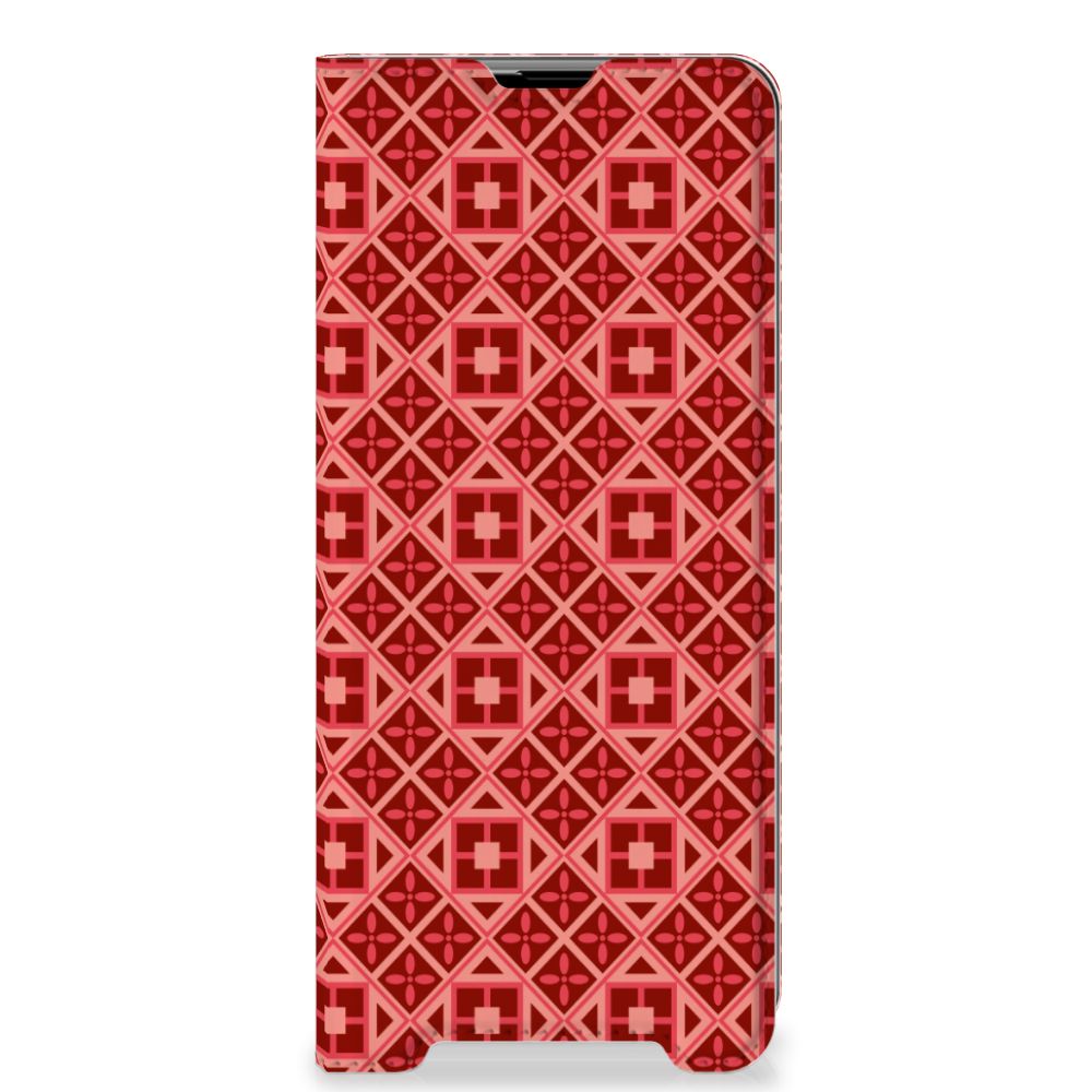 Sony Xperia 1 III Hoesje met Magneet Batik Rood - B2C Telecom