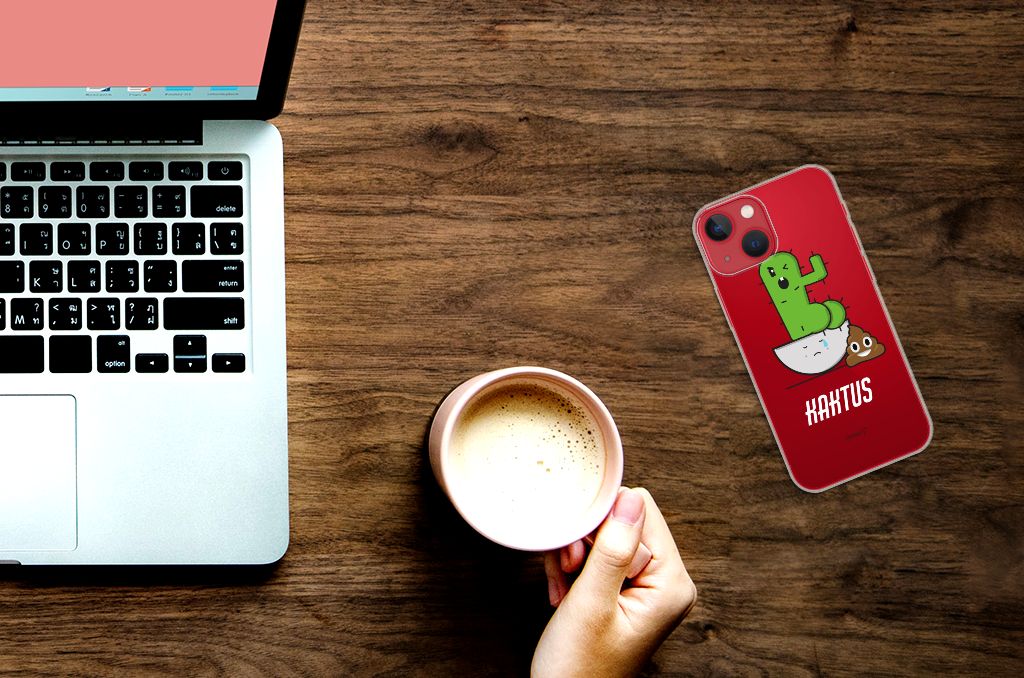 Apple iPhone 13 Telefoonhoesje met Naam Cactus Poo B2C Telecom