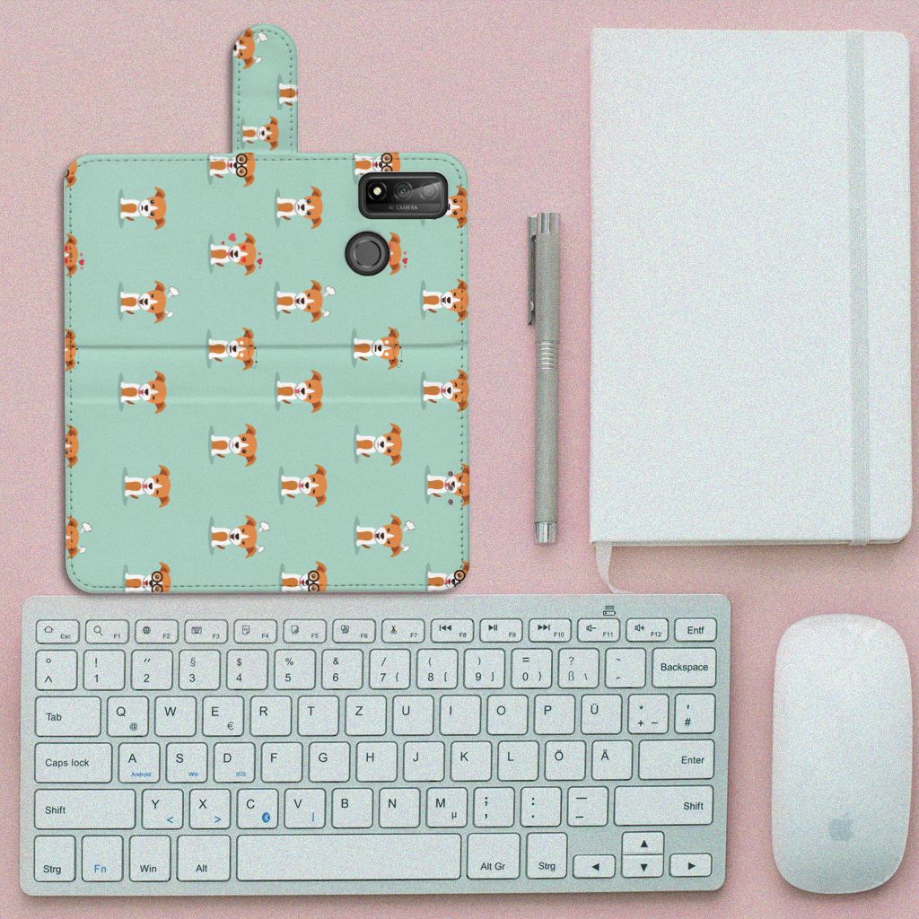 Huawei P Smart 2020 Telefoonhoesje met Pasjes Pups