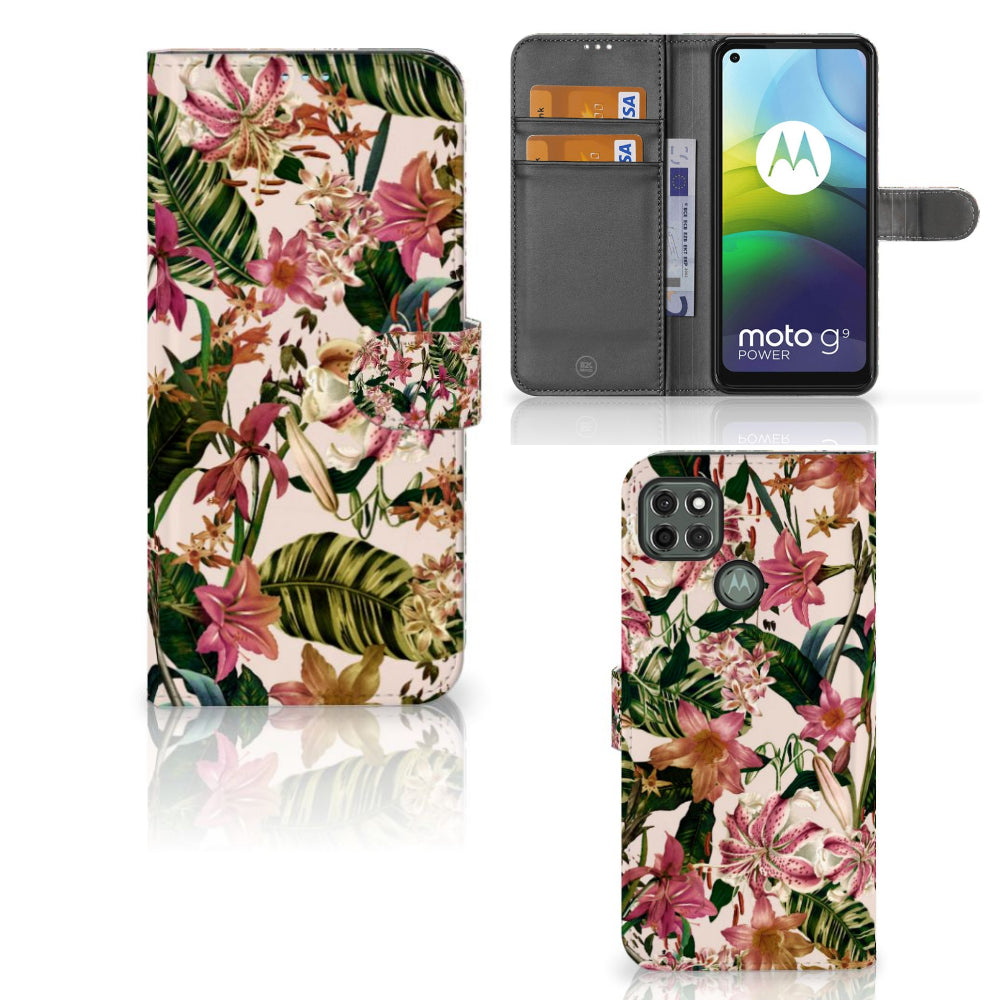 Motorola Moto G9 Power Hoesje Flowers