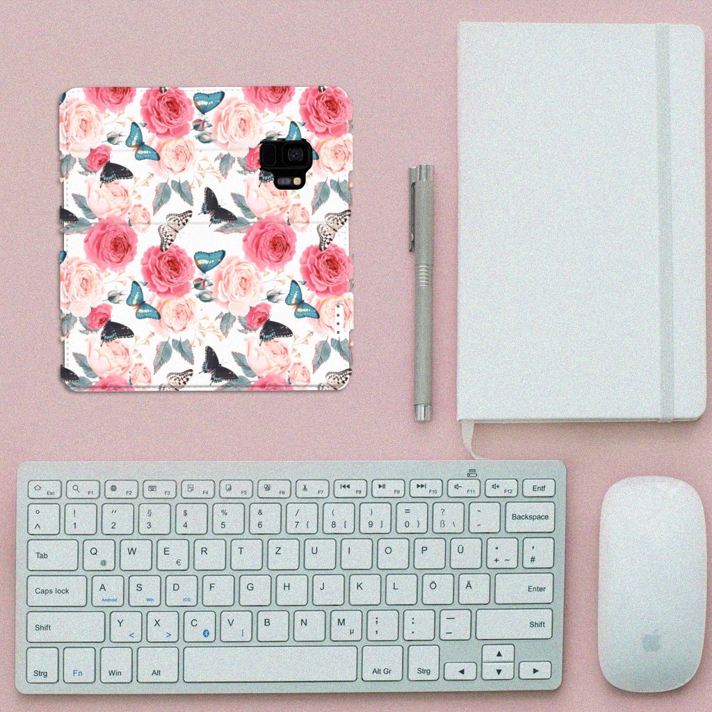 Samsung Galaxy S9 Smart Cover Butterfly Roses