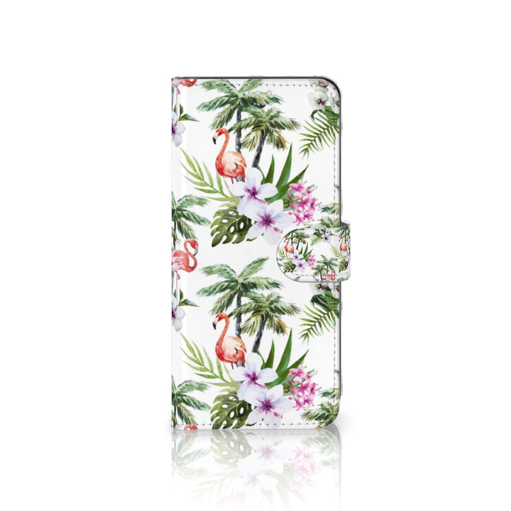 Motorola Moto G100 Telefoonhoesje met Pasjes Flamingo Palms